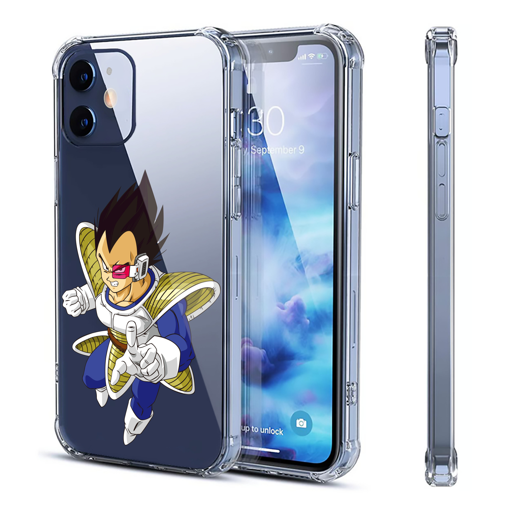 （画像用） ドラゴンボール ベジータ四世（Bejīta Yonsei）DRAGON BALL Vegeta IV 【iPhone 12シリーズ対応】透明スマホケース（クリアソフトケース）